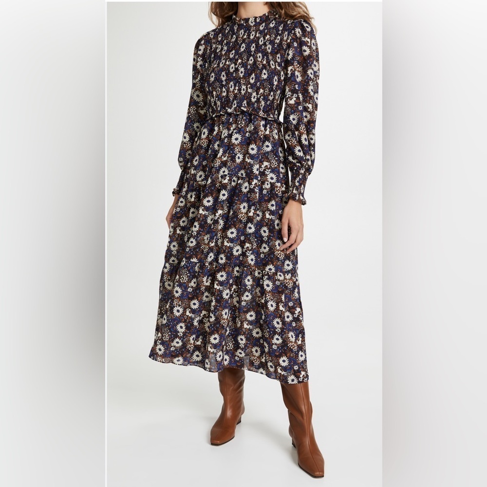 Moon River Floral smocked Dress Small
